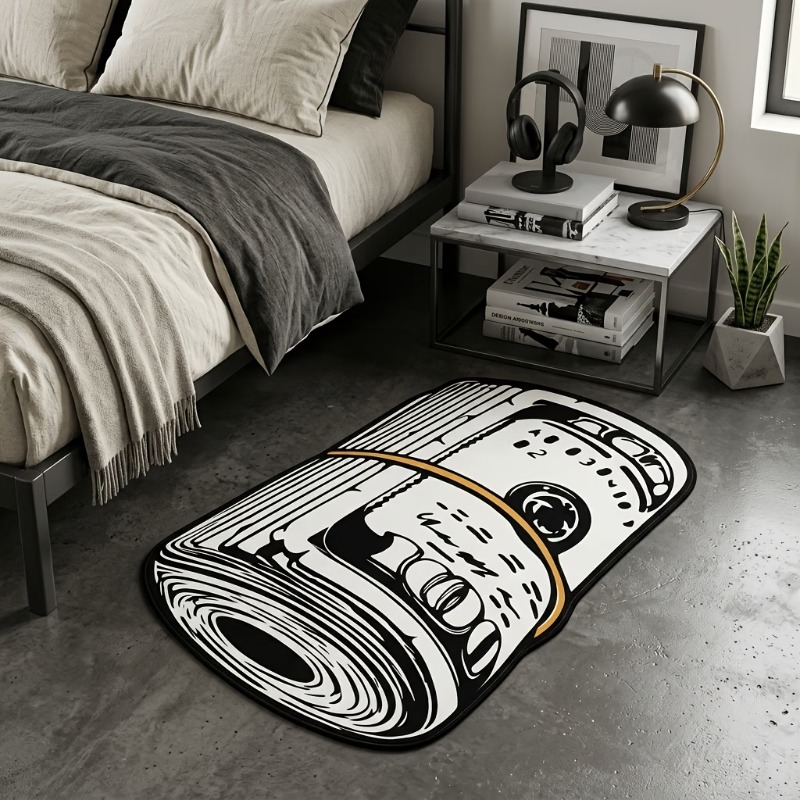 Vintage Gaming Accessories - American Retro Rolled‑Up Money Rug Unique