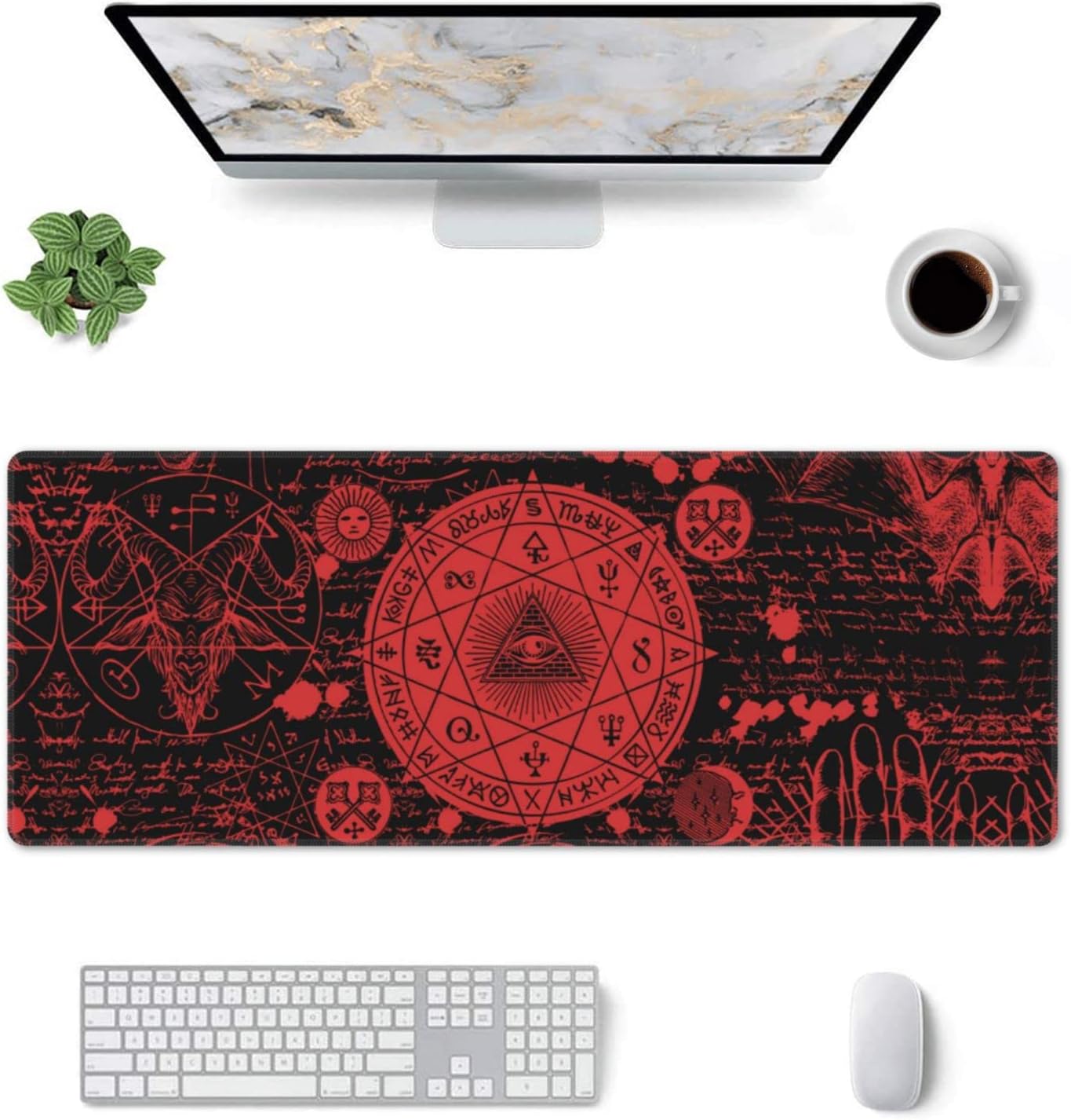 Vintage Gaming Accessories - Vintage Gothic Alchemy Extended Mouse Pad