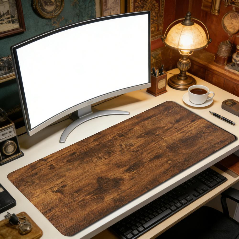 Vintage Gaming Accessories - Large Retro Simulated Wooden Grain Mouse