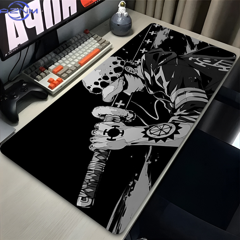 Gaming Accessories For Your Desk - Mouse Pad Trafalgar Law Black Gamer