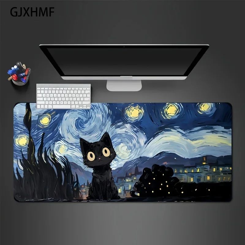 Anime Starry Night Cat Gaming  - đánh giá và giá Gaming Accessories For Your Desk