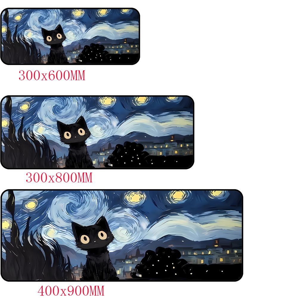 Anime Starry Night Cat Gaming  - đánh giá và giá Gaming Accessories For Your Desk
