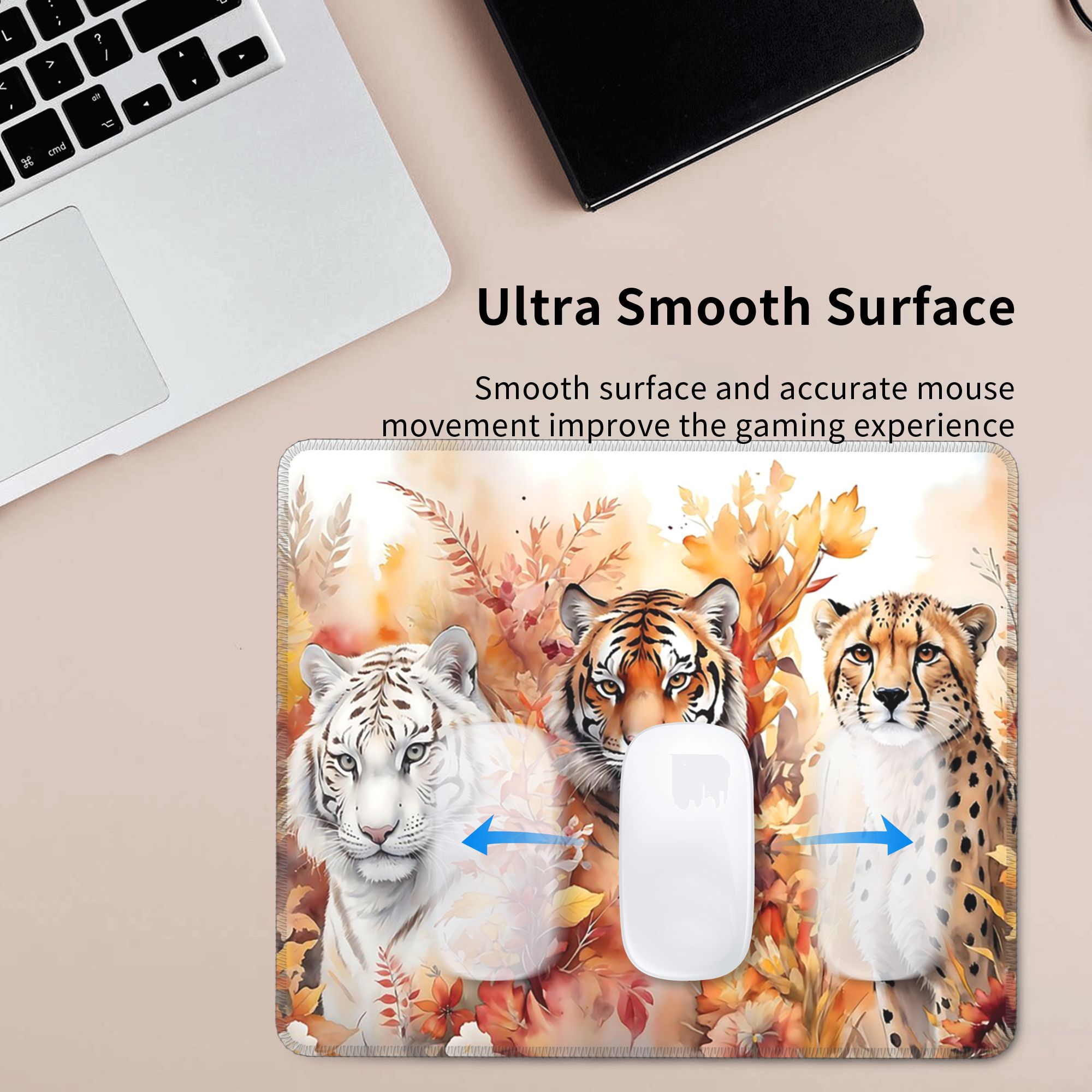 Tiger Face And Autumn Foliage  - đánh giá và giá Gaming Accessories For Your Desk
