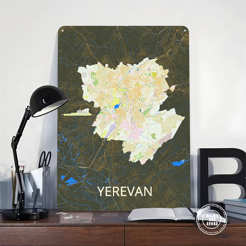 Yerevan City Map Tinplate Post - đánh giá và giá Vintage Gaming Accessories