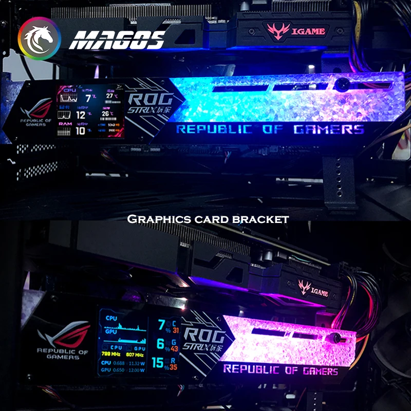 Tùy Chỉnh ARGB GPU Giá Đỡ Với  - đánh giá và giá Gaming Accessories Monitor