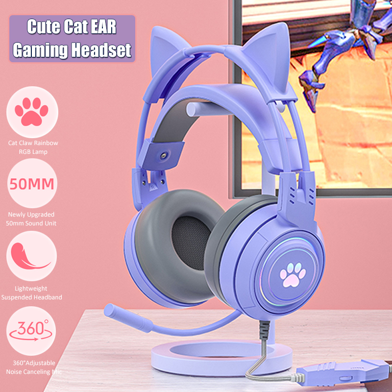 Cute Cat Ear Gaming Headphones - đánh giá và giá Gaming Accessories Monitor