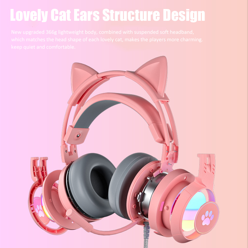 Cute Cat Ear Gaming Headphones - đánh giá và giá Gaming Accessories Monitor