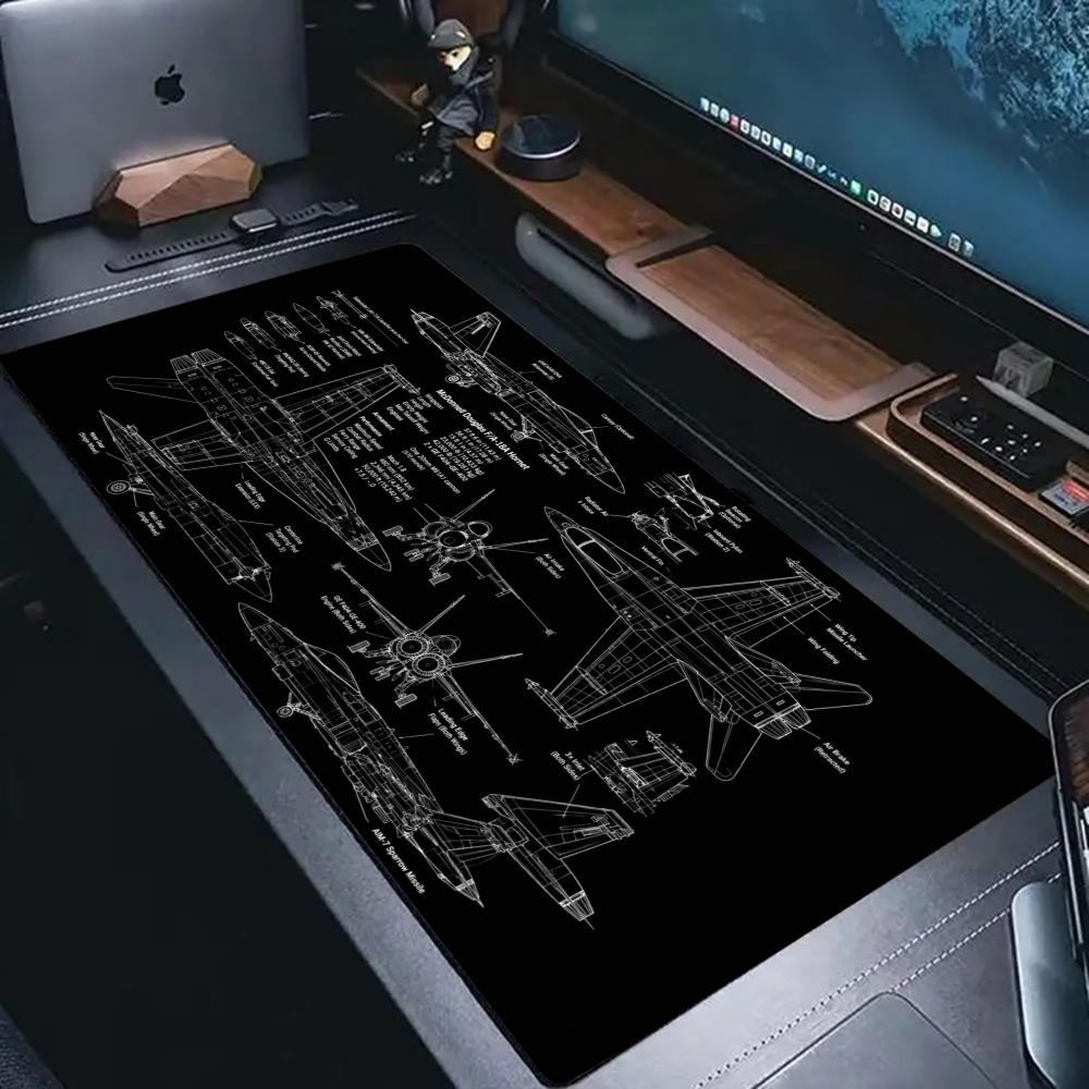 Large Aviation Blueprint Mouse - đánh giá và giá Vintage Gaming Accessories