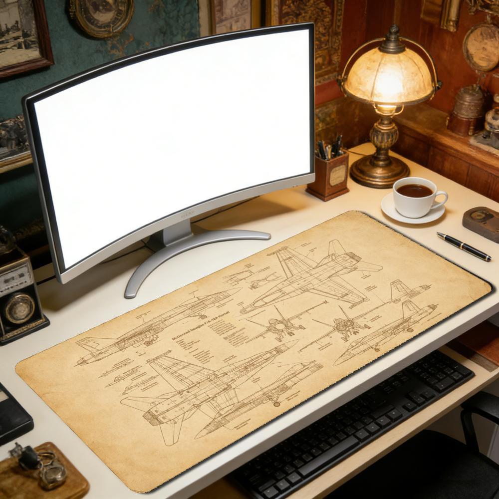 Large Aviation Blueprint Mouse - đánh giá và giá Vintage Gaming Accessories