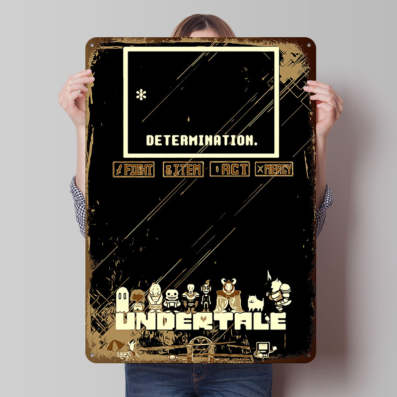 Undertale Metal Poster Custom  - đánh giá và giá Vintage Gaming Accessories